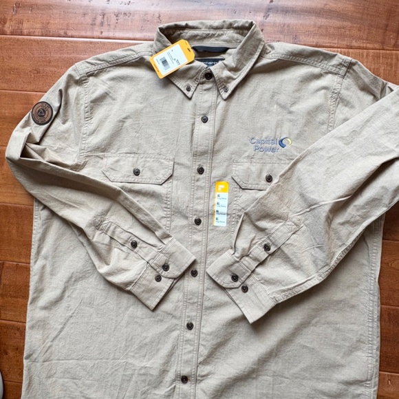 Carhartt Loose Fit Midweight Chambray Long-Sleeve Shirt Mens XL "Capital Power" - Picture 3 of 13